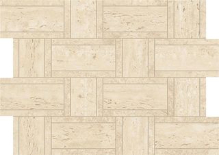 Atlas Concorde Marvel Travertine Sand Mosaico Basketweave