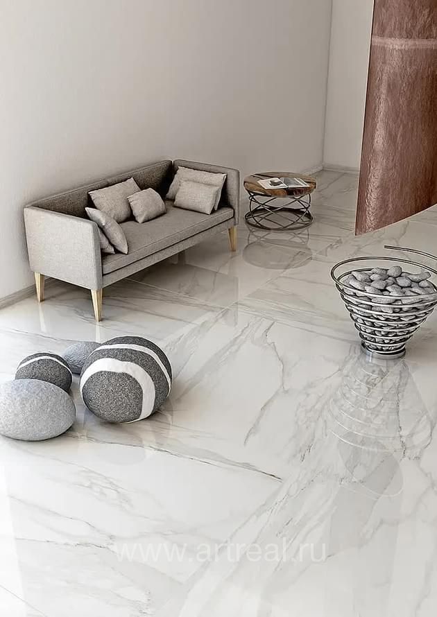 Керамогранит Tuscania Ceramiche White Marble в интерьере
